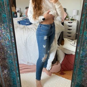 high waisted jeans size 4